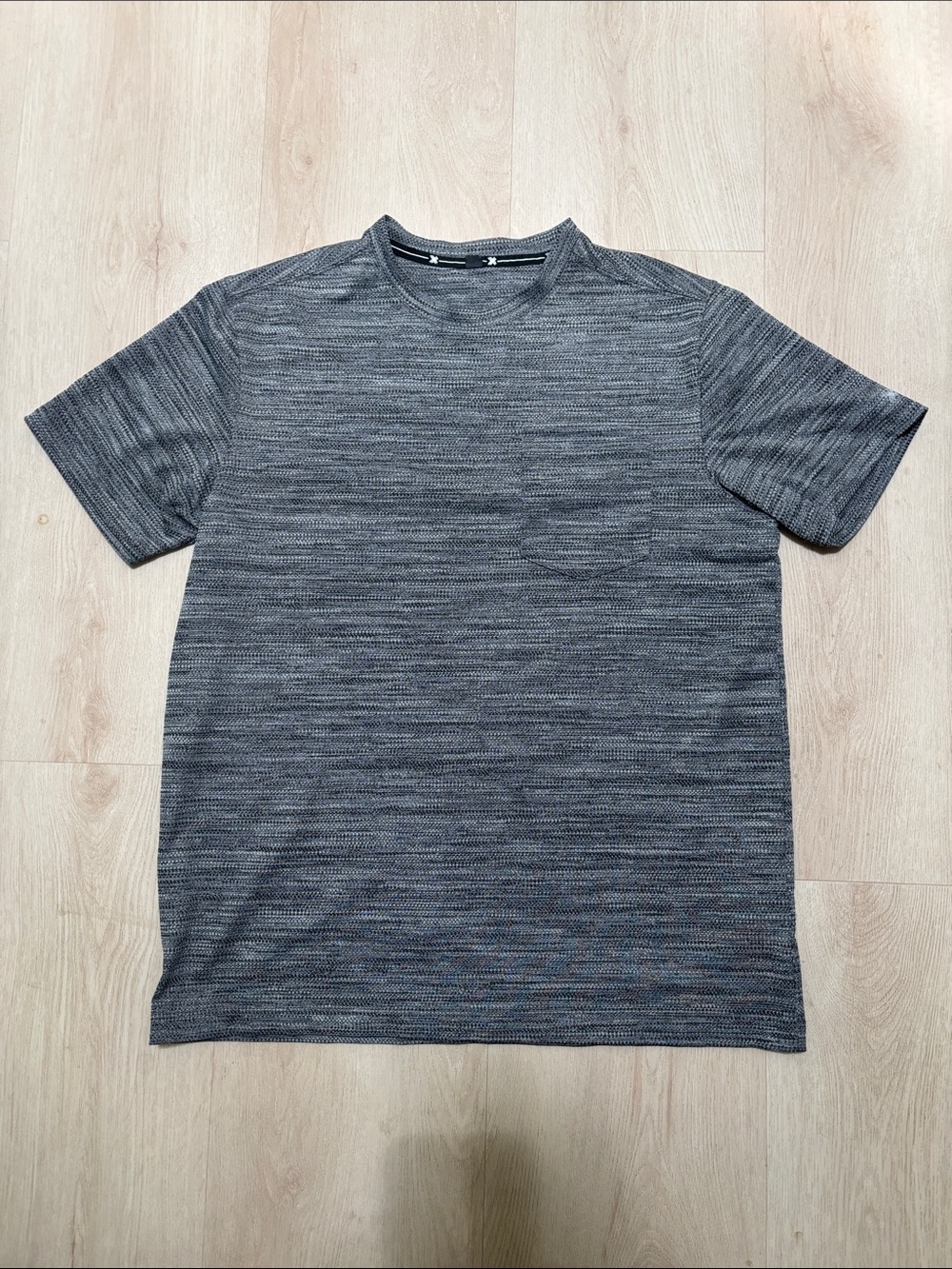 Men's Heathered Gray Short-Sleeve Crewneck Shirt
